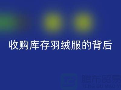 收购库存羽绒服的背后隐藏着巨大的商机-二手羽绒服安博网_安博(中国)市场