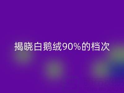 揭秘白鹅绒90%的档次与价值，探寻杭州羽绒安博网_安博(中国)奥秘